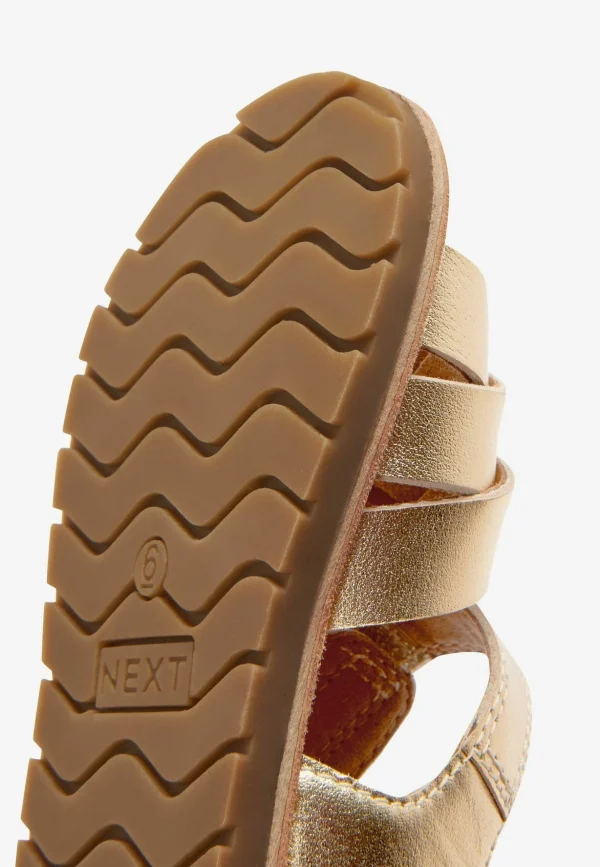 Next Standard Fit F – Chaussures Premiers Pas – Gold Woven Leather 9