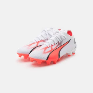 Puma Ultra Match Fg/Ag – Chaussures De Foot À Crampons – White/Black/Fire Orchid 10