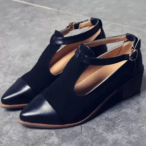 Chaussures Vintage Femme Noir Oxford 6