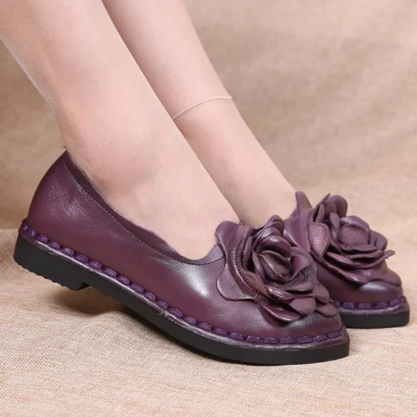 Chaussures Vintage Fleur Pourpre 1