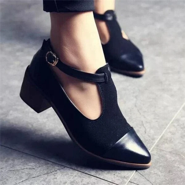 Chaussures Vintage Femme Noir Oxford 1