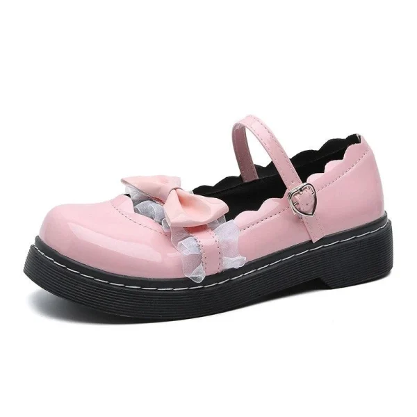 Chaussures Vintage Femme Style Korean Rose 1