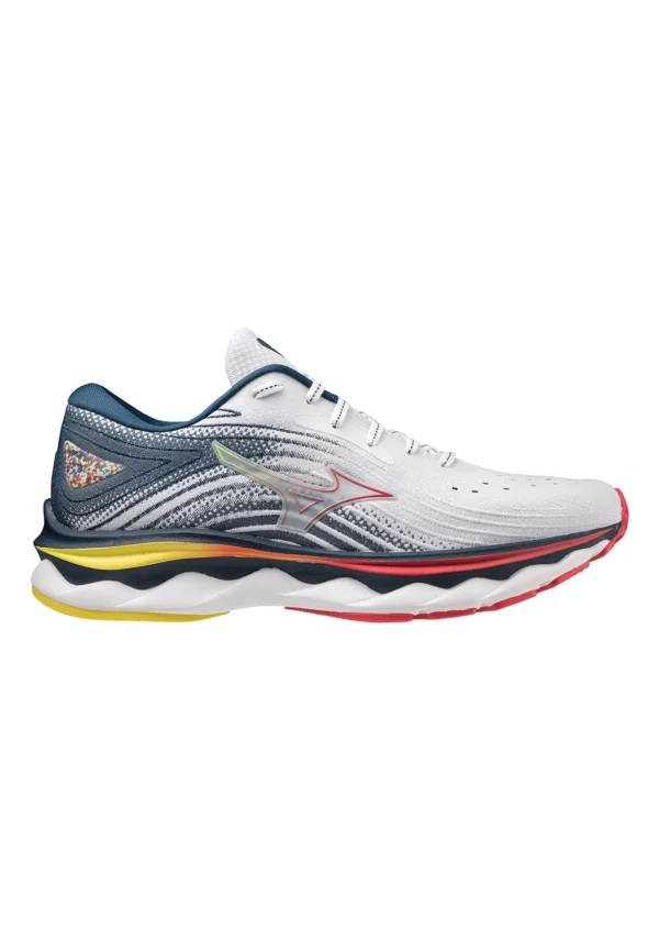 Mizuno Wave Sky – Chaussures De Running Neutres – Wht Hibiscus Buttercup 8